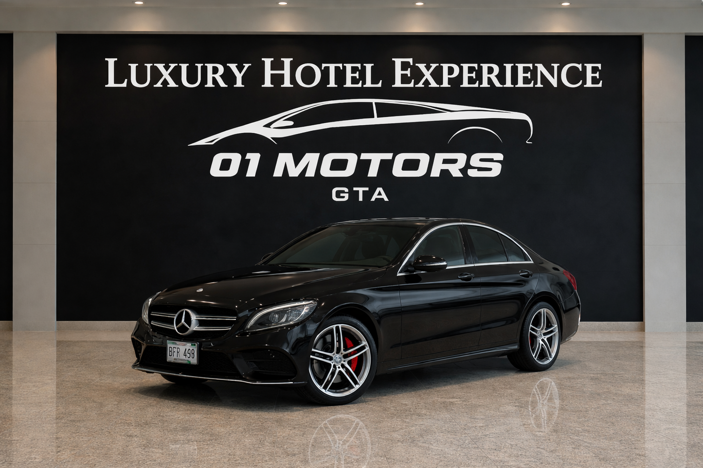 Mercedes C300 AMG White interior - Hotel